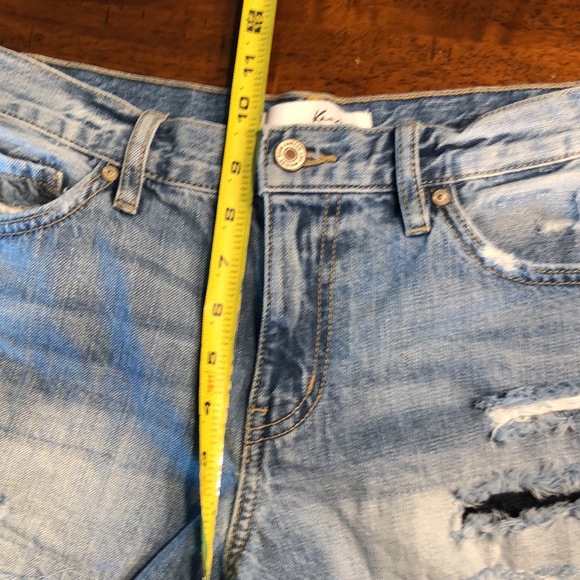 KanCan Distressed Fringe Denim Shorts - Picture 10 of 11